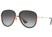 Gucci Aviator Sunglasses Gold Green (GG0062S-003-57)