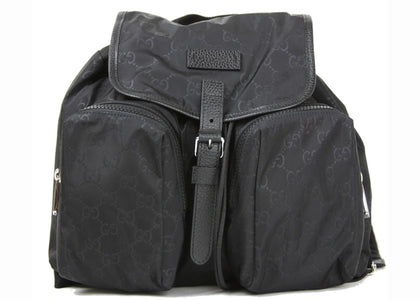 Gucci Backpack GG Nylon Medium Black - authentic Gucci product