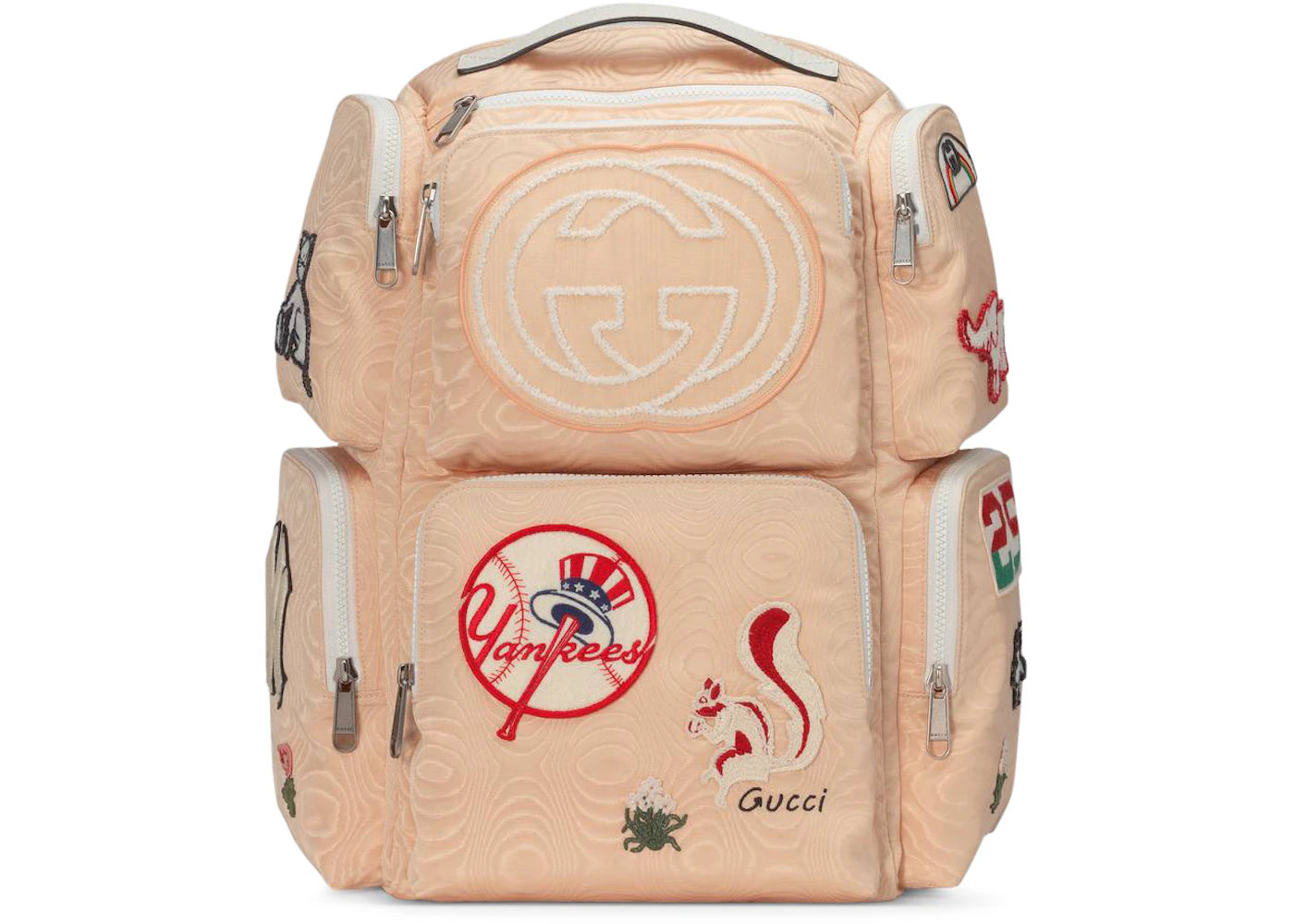 Gucci Backpack NY Yankees Patches Large Nude - vue 360