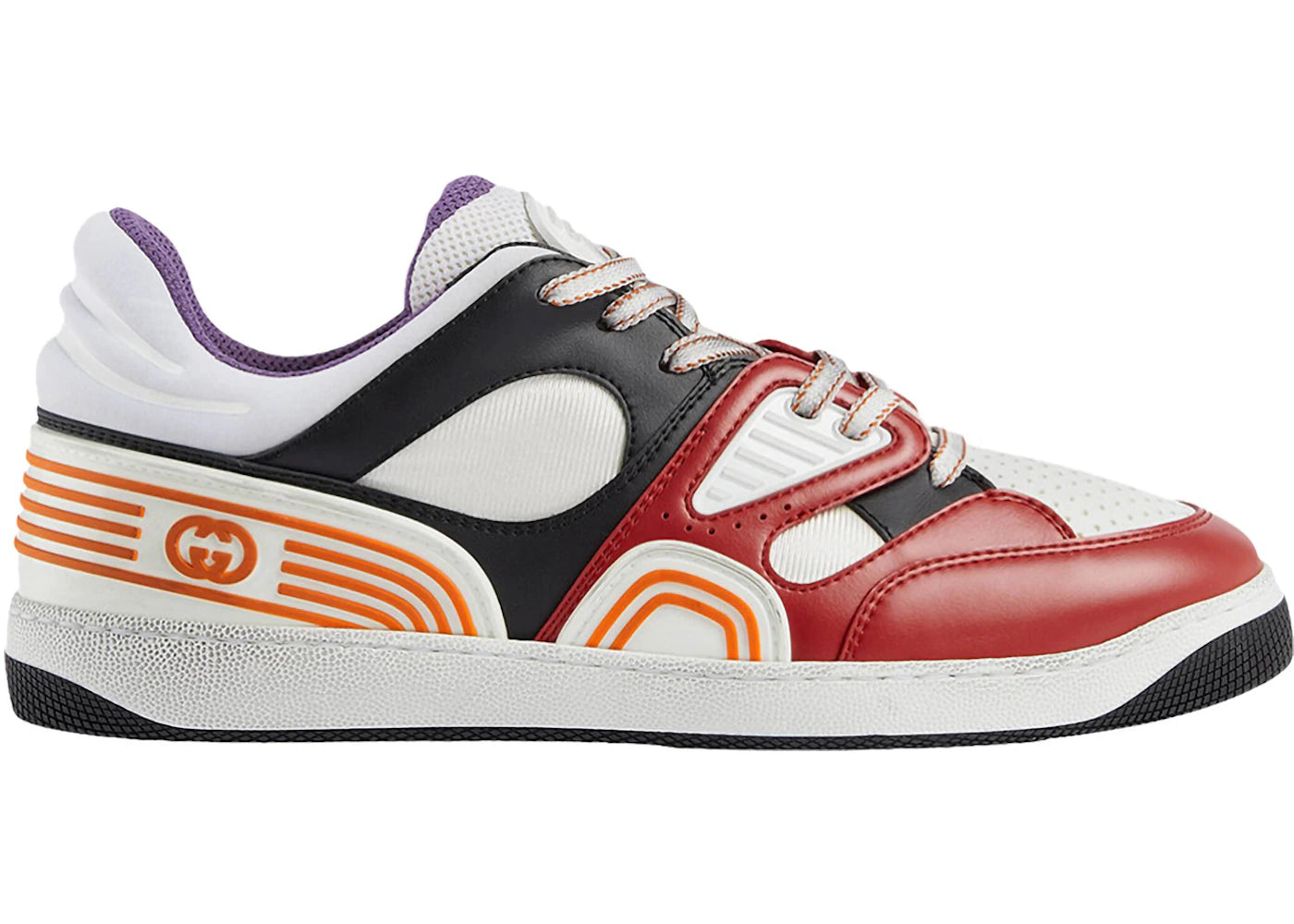 Gucci Basket Low-Top Sneaker Red Black - vue secondaire A