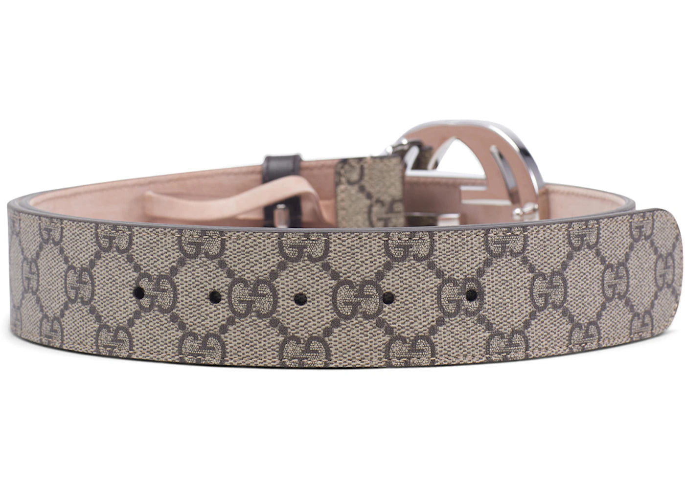 Gucci Belt GG Supreme Interlocking G Buckle 1.5W Beige Ebony/Cocoa - vue secondaire B