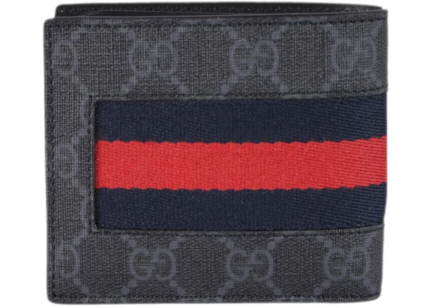 Gucci Bifold Wallet GG Supreme Web Black - vue secondaire B