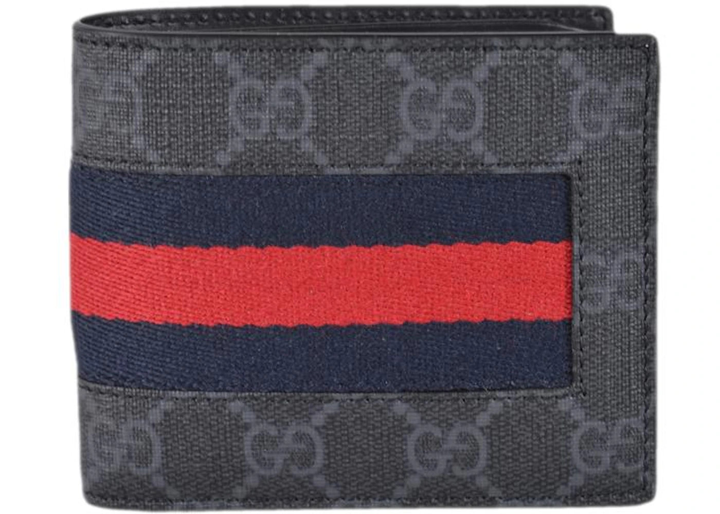 Gucci Bifold Wallet GG Supreme Web Black - vue secondaire A