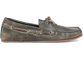 Gucci Boat Shoe Black Washed Effect - vue 360