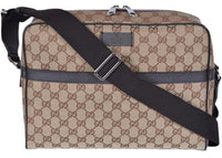 Gucci Camera Case Messenger GG Supreme Medium Beige/Ebony