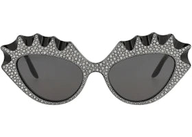Gucci Cat Eye-Frame Acetate Sunglasses Black Black Grey (GG0781S-30009261-003) - vue 360