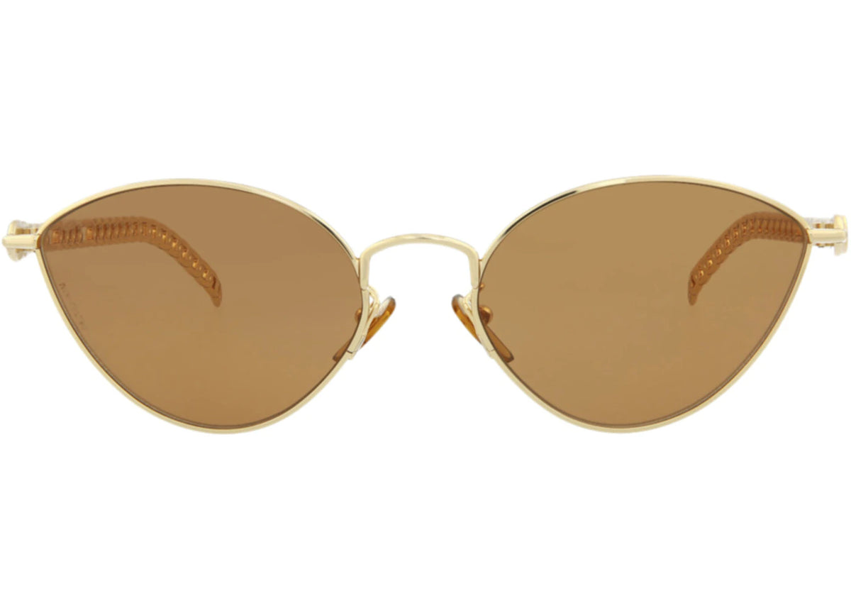 Gucci Cat Eye-Frame Metal Sunglasses Gold Gold Brown (GG0977S-30011141-002) - vue secondaire A