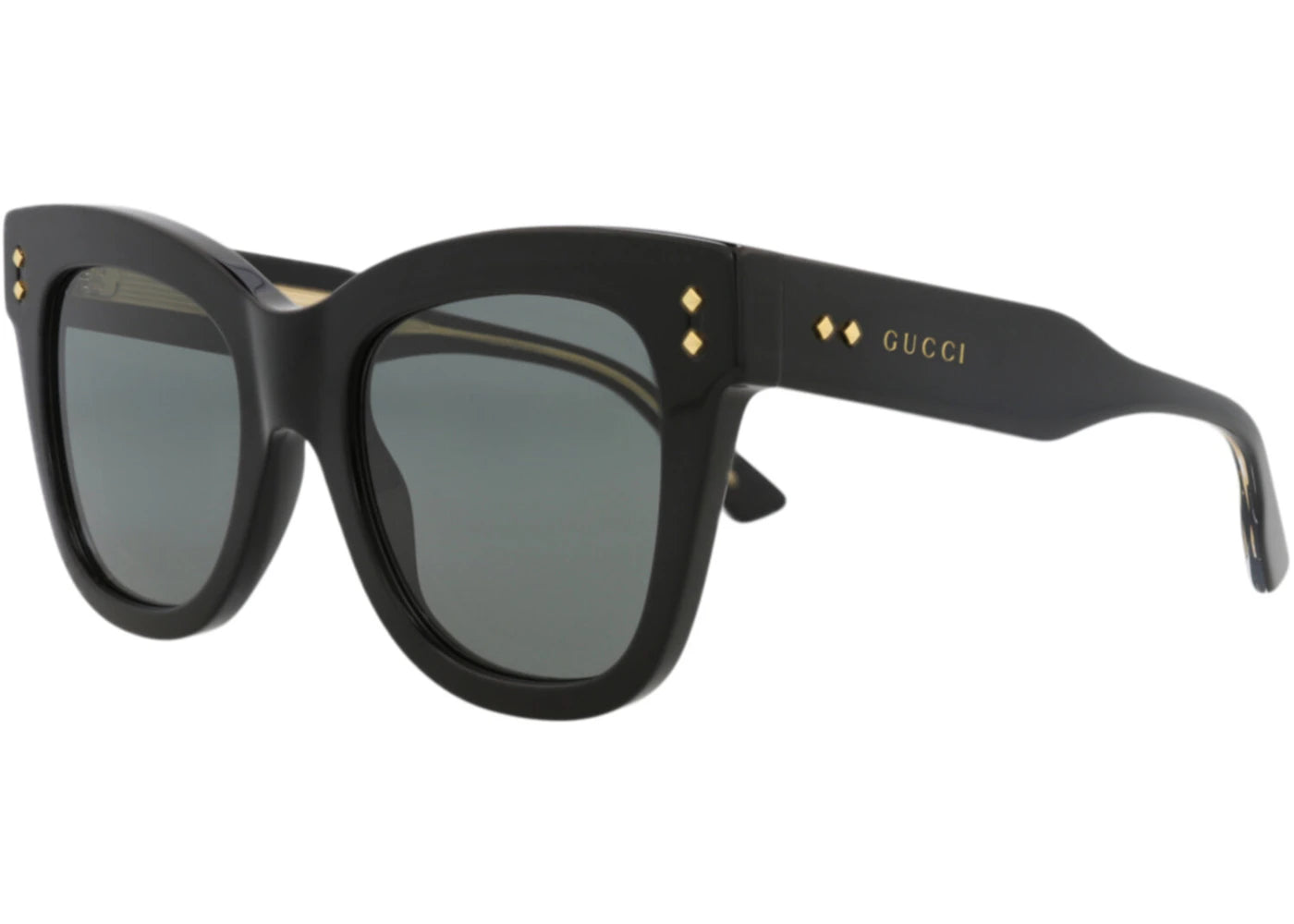 Gucci Cat Eye-Frame Recycled Acetate Sunglasses Black Black Grey (GG1082S-30012877-001) - vue secondaire B