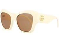 Gucci Cat Eye Sunglasses Ivory/Brown (GG0808S-30009479-002)