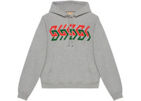 Gucci Chain Print Hooded Sweatshirt Grey/Red/Green