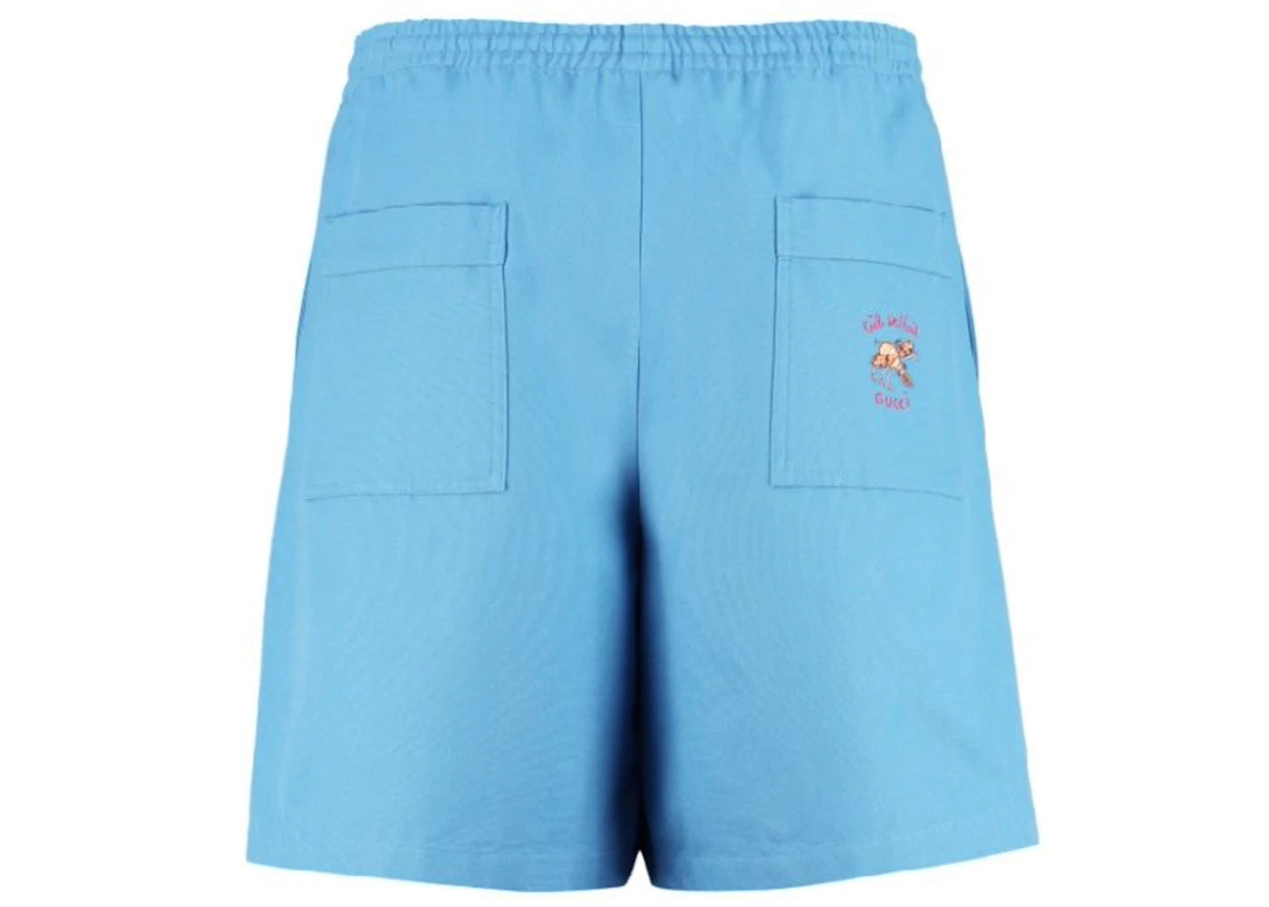 Gucci Ciel de Nuit Animal Taped Cotton Shorts Blue - vue secondaire B