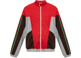 Gucci Color Block Zip Up Jacket Red/Green/Brown