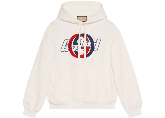 Gucci Cotton Jersey Hooded Sweatshirt Off White sneakers - authentic Gucci shoes