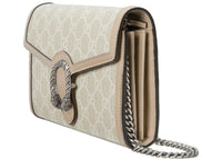 Gucci Dionysus Kettengeldbörse Beige/Weiß