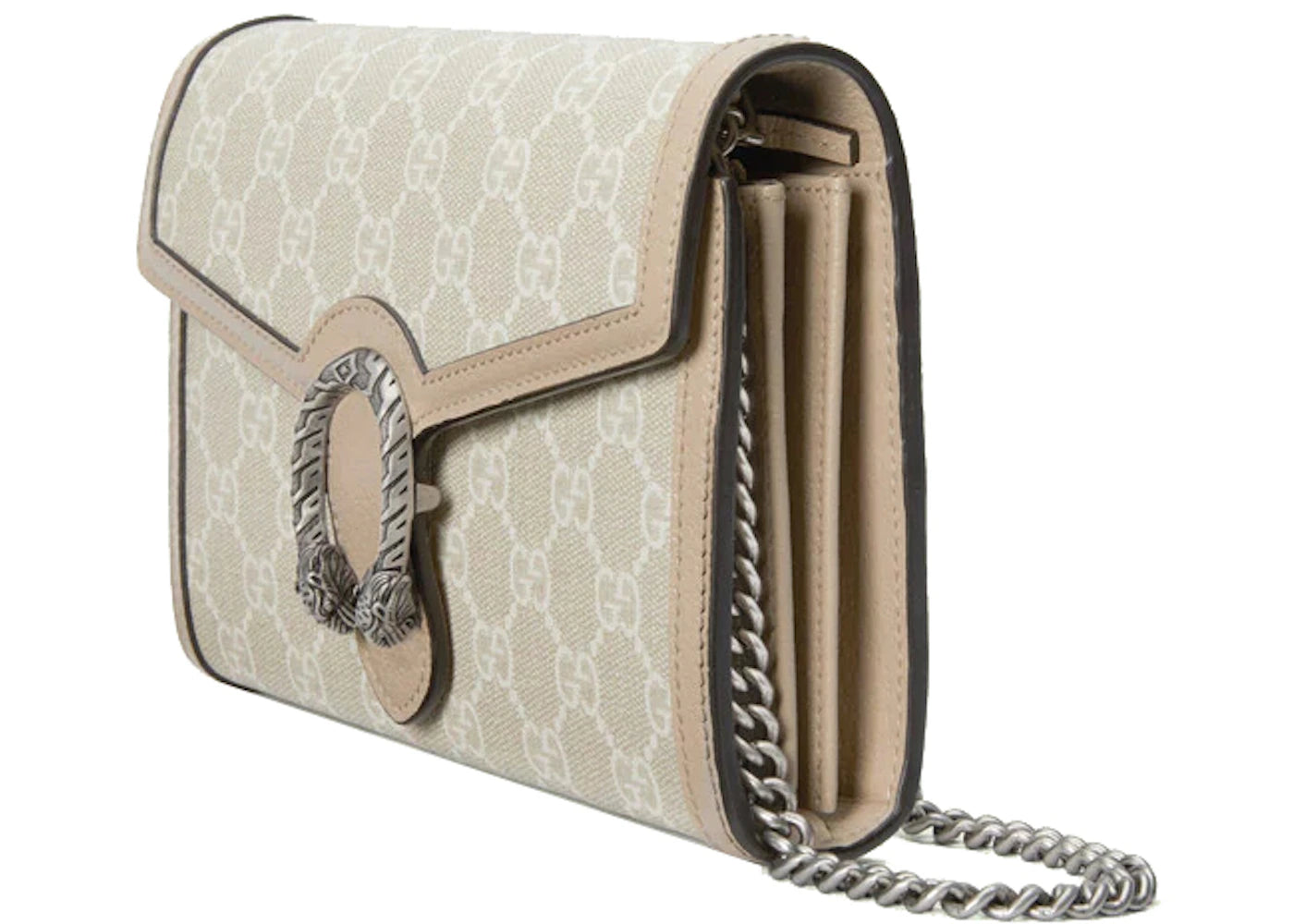Gucci Dionysus Kettengeldbörse Beige/Weiß - vue secondaire B