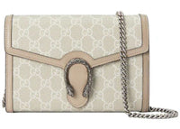 Gucci Dionysus Kettengeldbörse Beige/Weiß