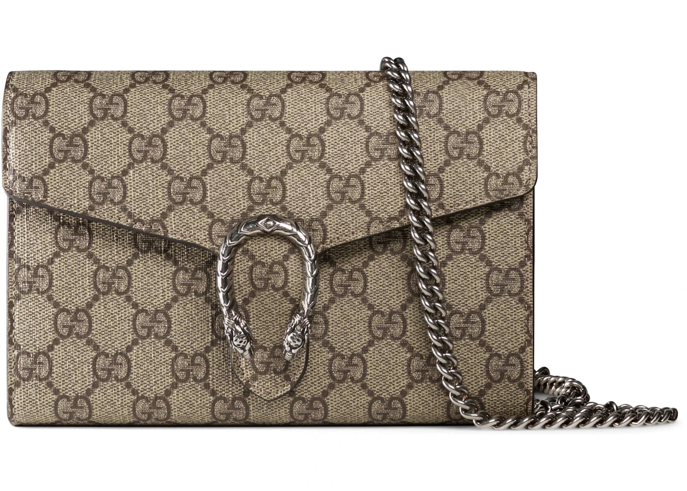Gucci Dionysus Kettengeldbörse GG Supreme Beige/Ebony - vue 360