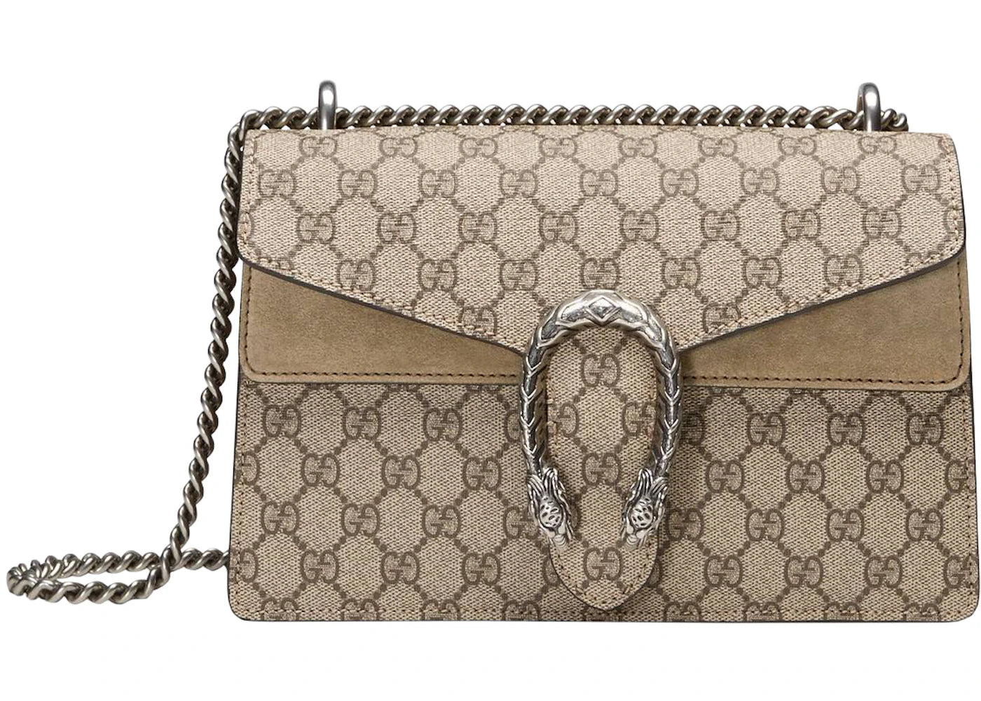 Gucci Dionysus Shoulder Bag GG Supreme Small Taupe - vue 360