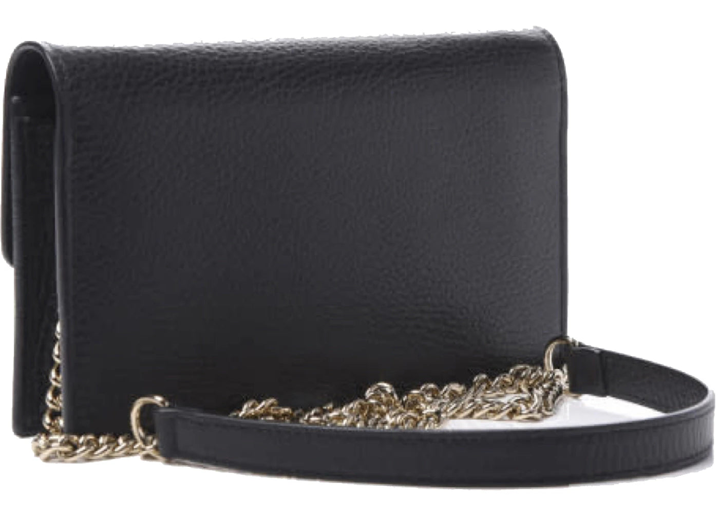 Gucci Dollar Interlocking GG Shoulder Bag Grained Black - vue secondaire A
