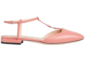 Gucci Double G Ballet Flats Pink Leather (Women's) - vue 360