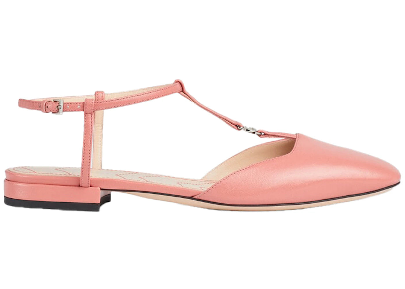 Gucci Double G Ballet Flats Pink Leather (Women's) - vue secondaire A