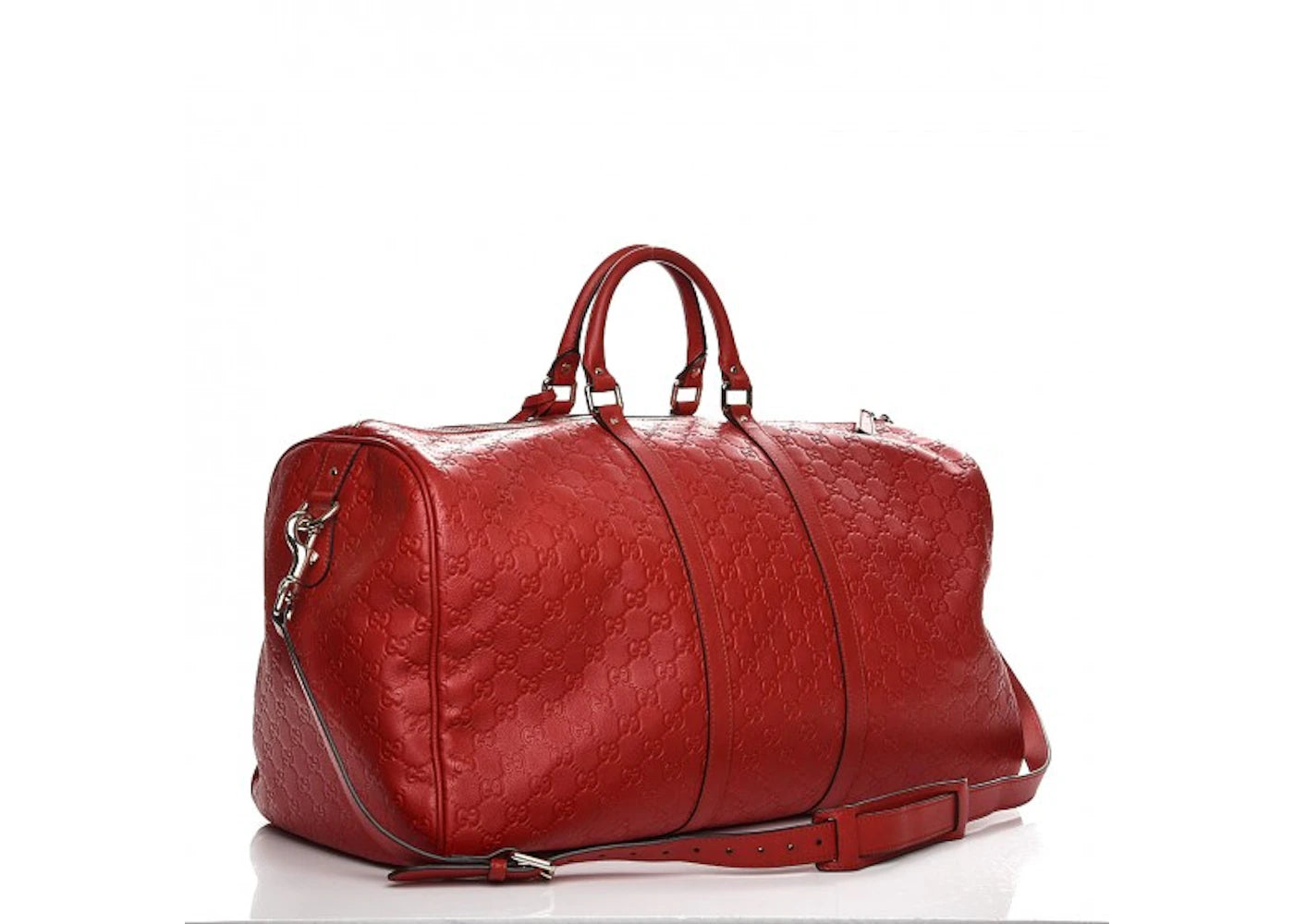 Gucci Duffle Top Handle Guccissima Large Red - vue secondaire A