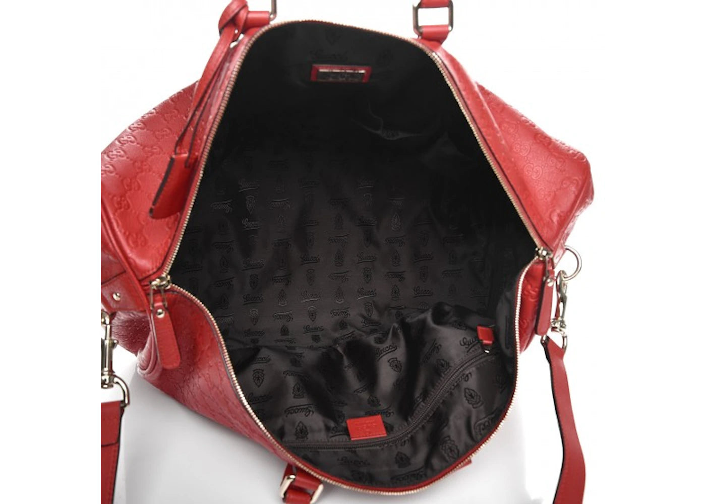 Gucci Duffle Top Handle Guccissima Large Red - vue secondaire B