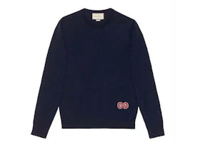 Gucci Embroidered GG Jumper Navy - vue 360