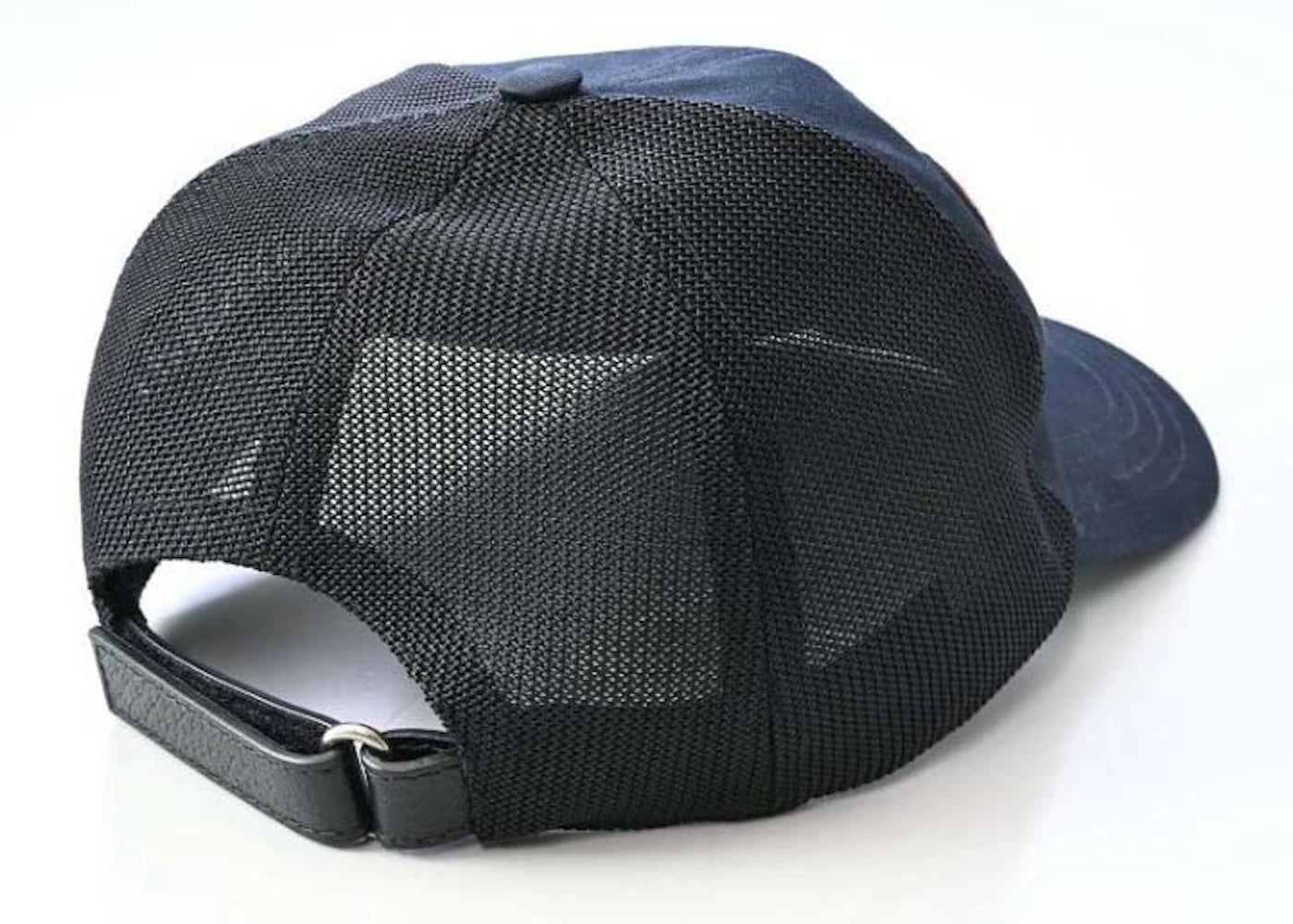 Gucci Embroidered Logo Baseball Cap Black/Red - vue secondaire A