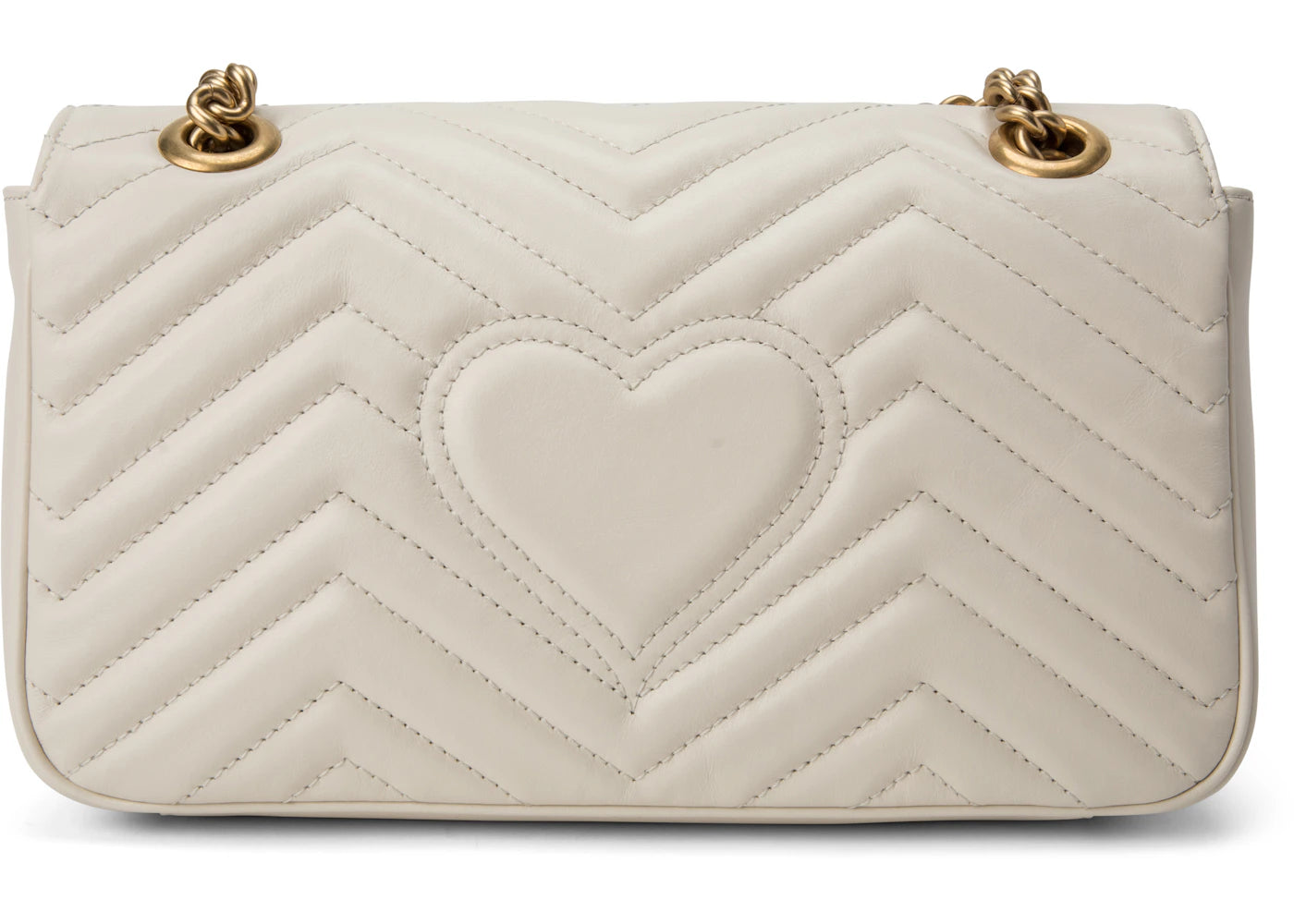 Gucci GG Marmont Kleine Matelassé-Tasche Weiß - vue secondaire A