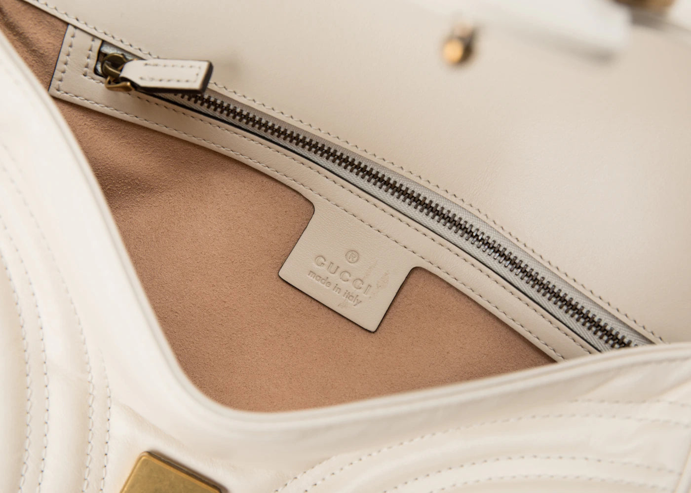 Gucci GG Marmont Small Matelasse Bag White