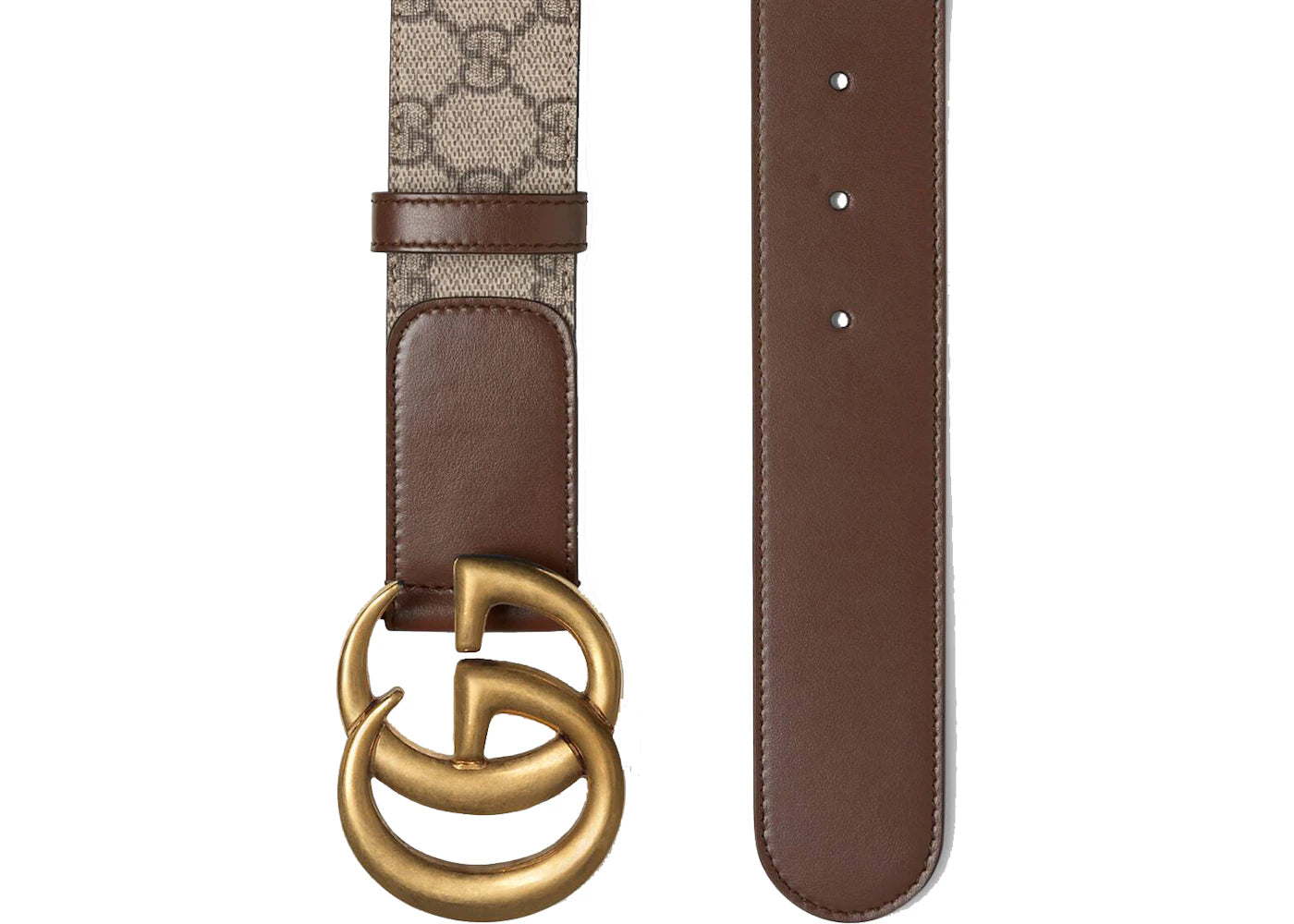 Gucci GG Belt Double G Buckle 1.5 Width Brown - vue secondaire A