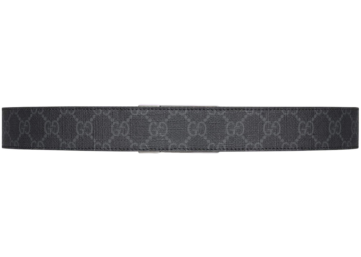 Gucci GG Belt with Rectangular Buckle GG Supreme Black - vue secondaire A