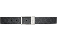 Gucci GG Belt with Rectangular Buckle GG Supreme Black