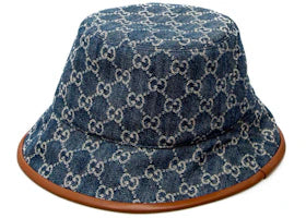 Gucci GG Bucket Hat Blue/Brown - vue 360
