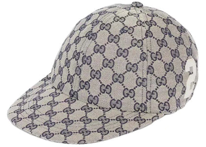 Gucci GG Canvas Baseball Cap Beige/Navy - authentic Gucci product