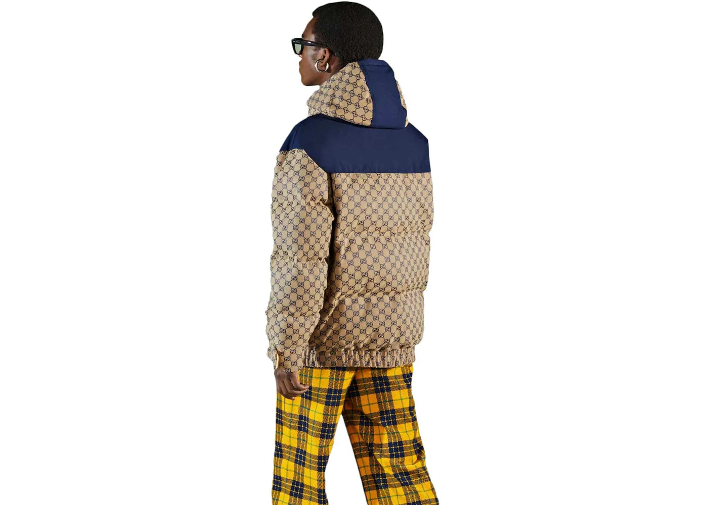 Gucci GG Canvas Goose Down Jacket Blue - vue secondaire B