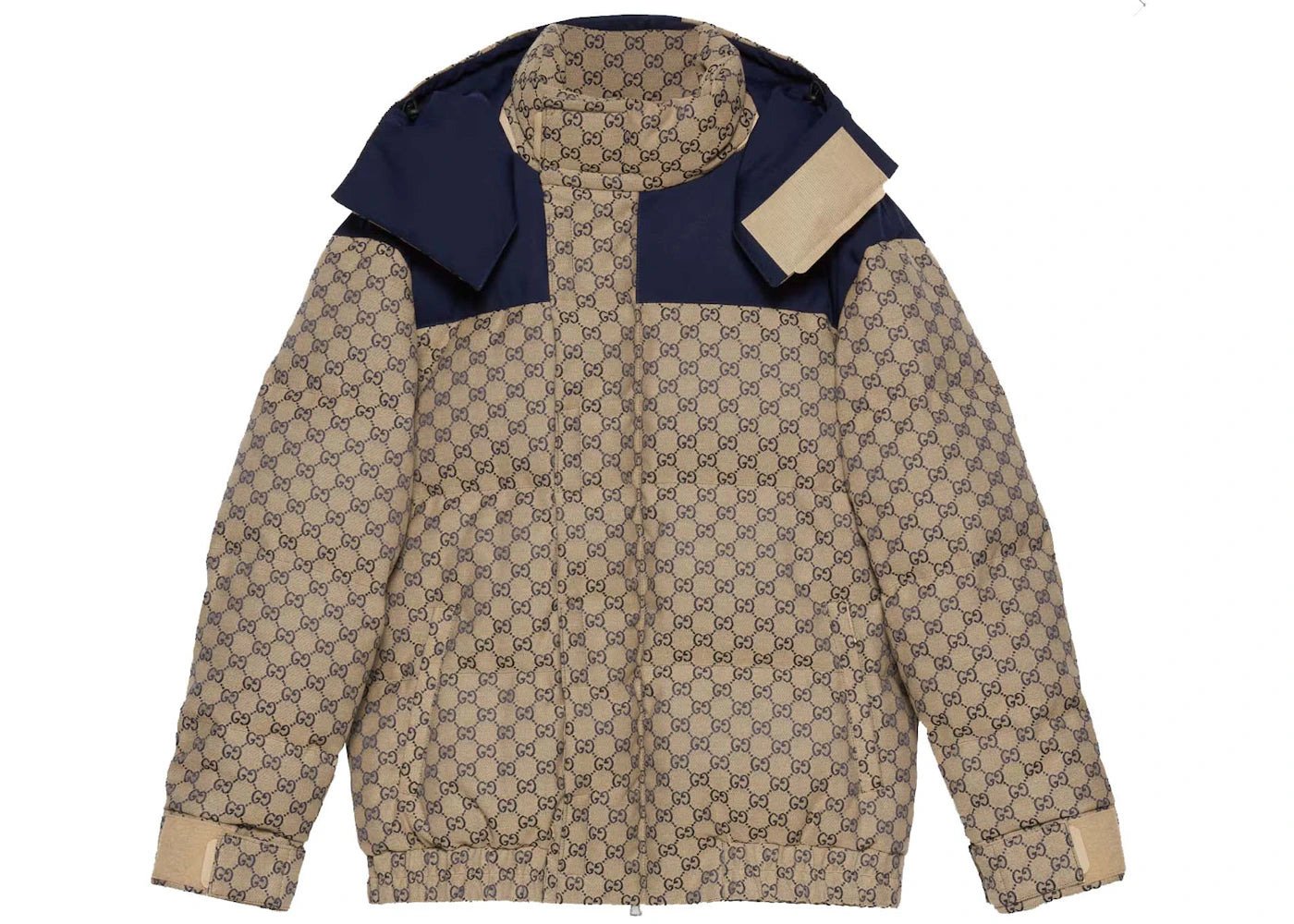 Gucci GG Canvas Goose Down Jacket Blue - vue secondaire A