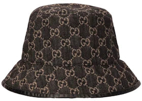 Gucci GG Denim Bucket Hat Black - vue 360