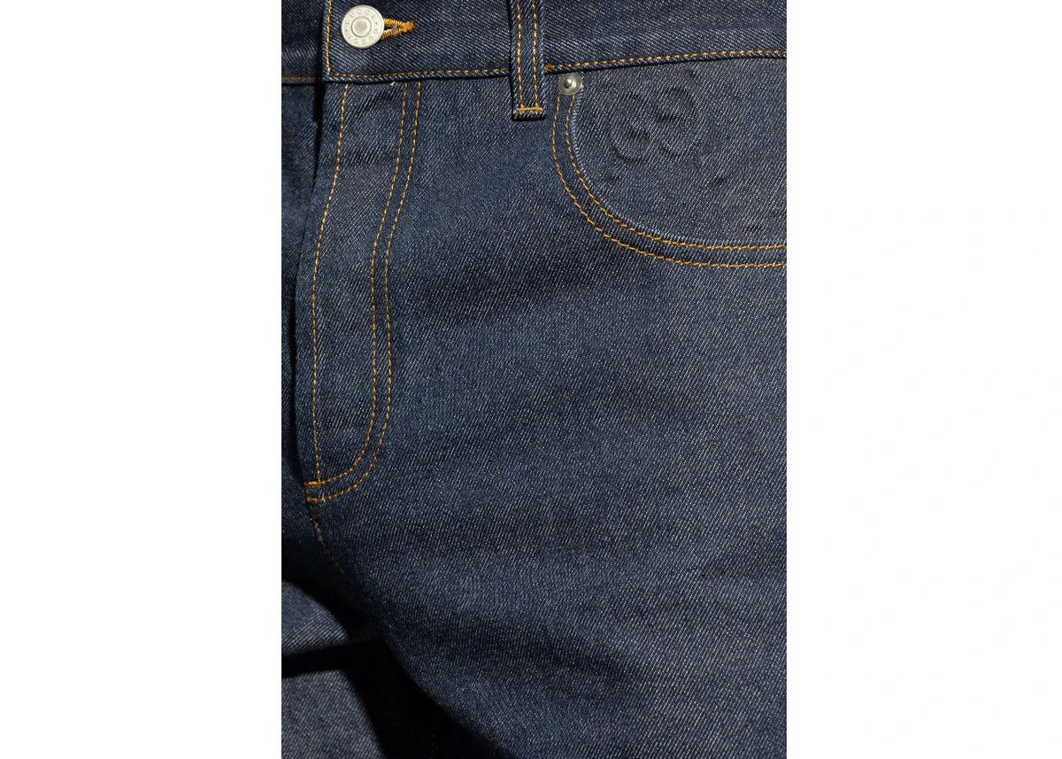 Gucci GG Embossed Detail Jeans Blue - vue secondaire B