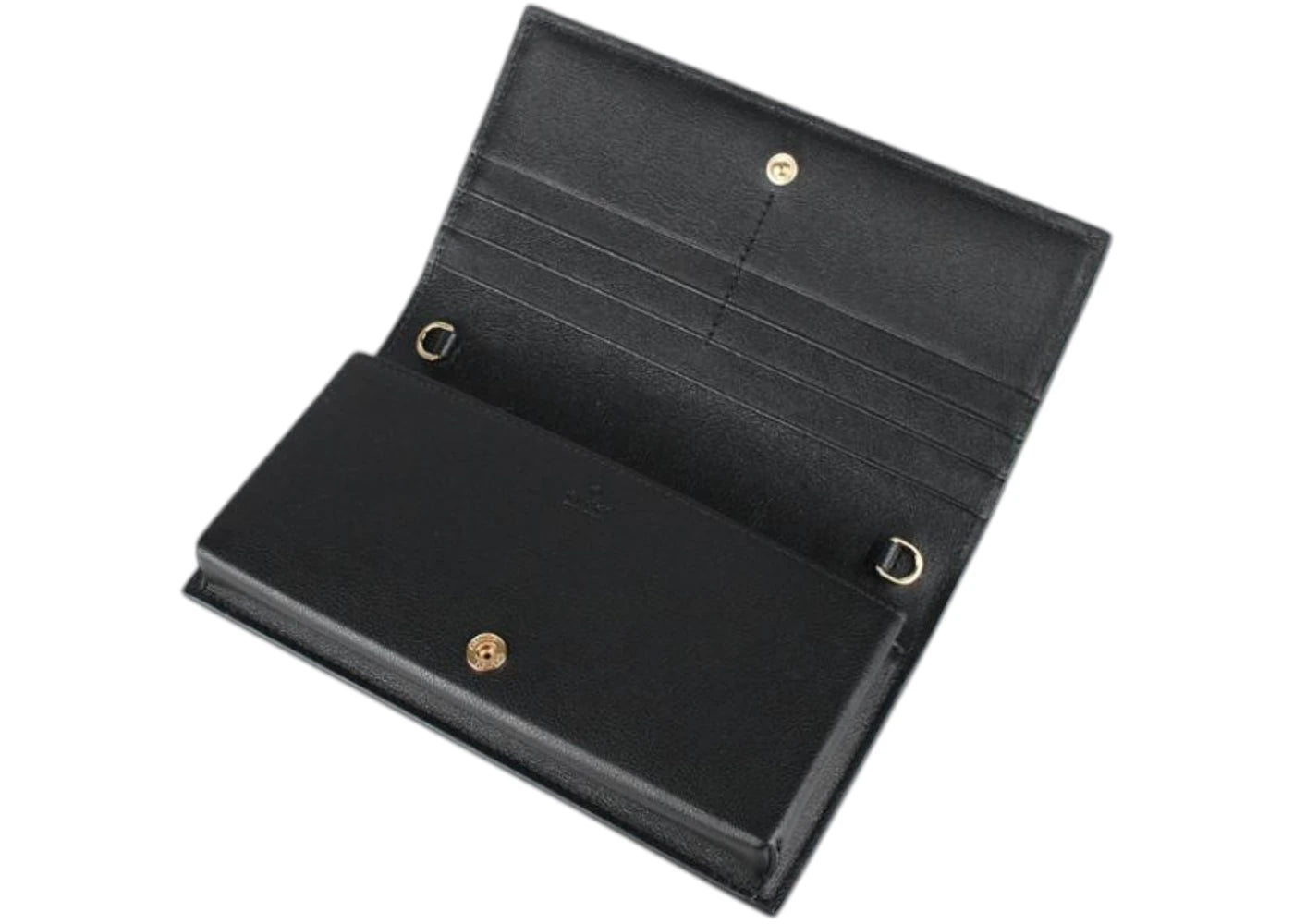 Gucci GG Embossed Wallet with Chain Wallet White Black - vue secondaire A