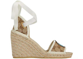 Gucci GG Espadrille with Patch Beige White (Women's) - vue 360