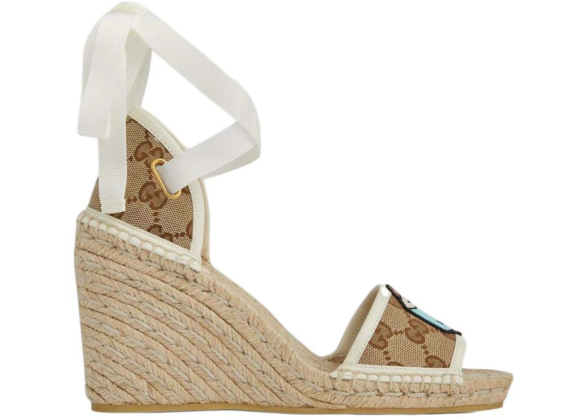 Gucci GG Espadrille with Patch Beige White (Women's) - vue secondaire A