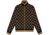 Gucci GG Gersey Cotton Jacket Black/Camel/Green/Red