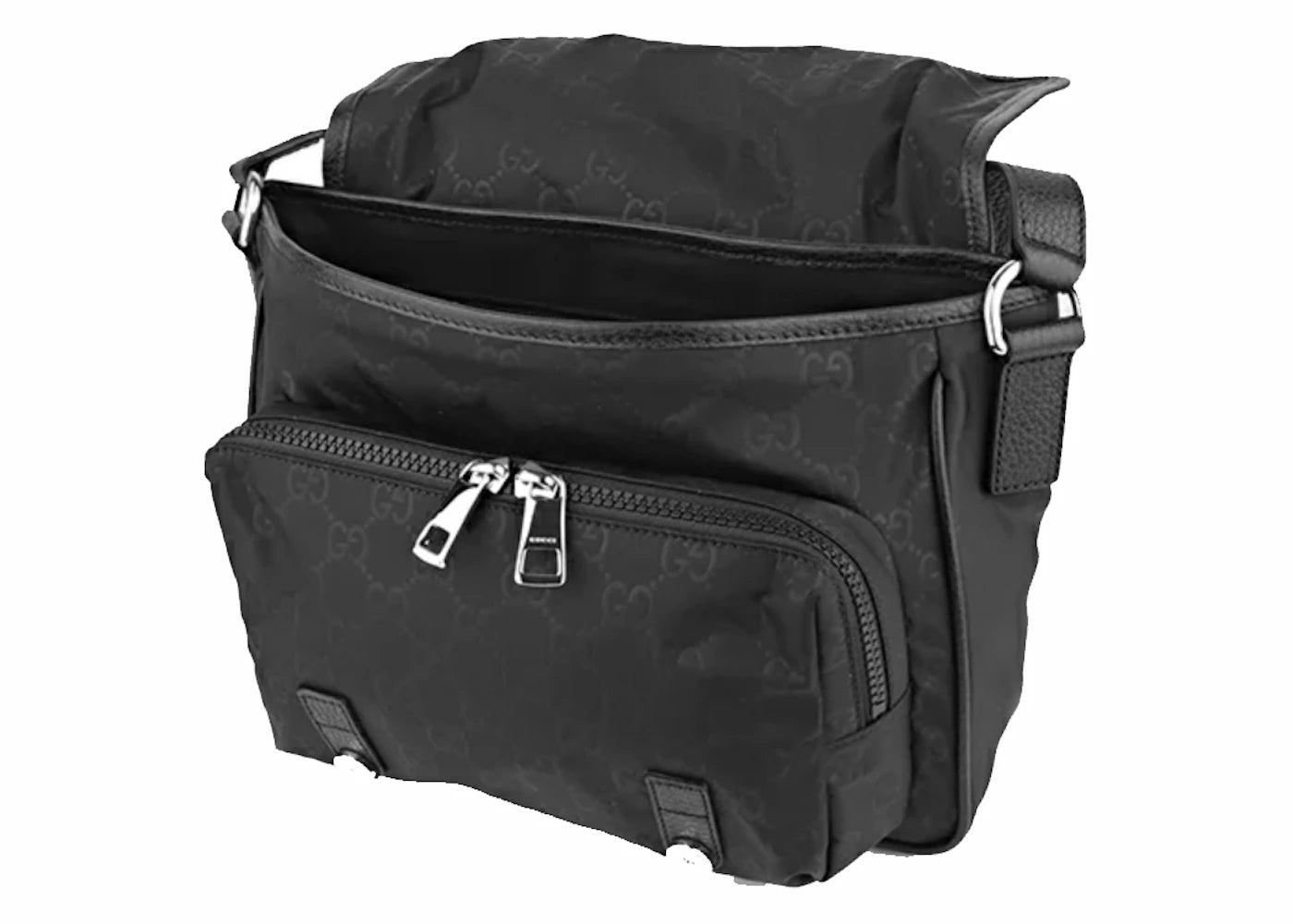 Gucci GG Guccissima Logo Messenger Bag Monogram Black - vue secondaire B