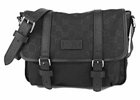 Gucci GG Guccissima Logo Messenger Bag Monogram Black - vue 360