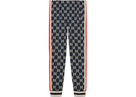 Gucci GG Jacquard Jogging Pant Blue/Ivory