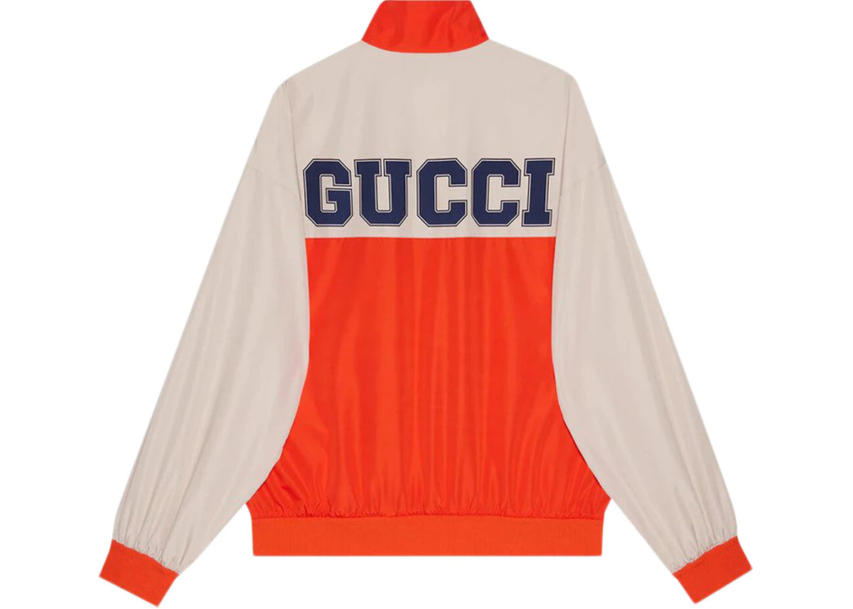 Gucci GG Logo Track Jacket Orange Ivory - vue secondaire A