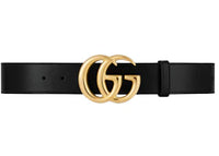 Gucci GG Marmont Belt Shiny Buckle 1.5 Width Black