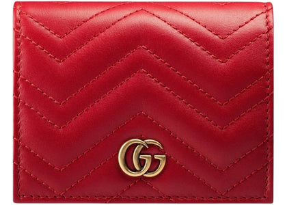 Gucci GG Marmont Bi-Fold Wallet Red - authentic Gucci product